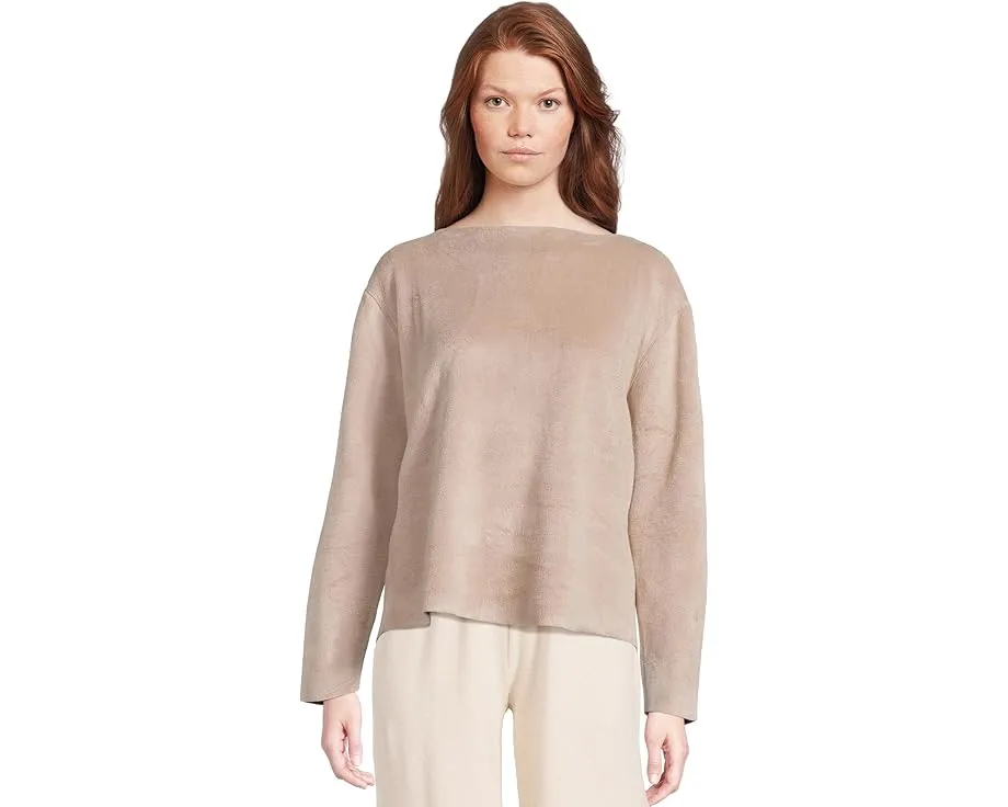 Свитер Eberjey Reversible Plush с необработанным краем и воротником-воронкой