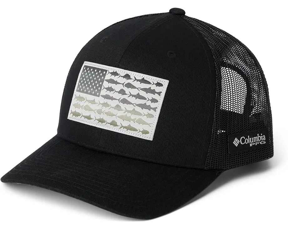Кепка Columbia PFG Fish Flag с сетчатыми панелями и регулируемой застежкой