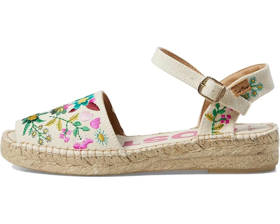 Эспадрильи Toni Pons Garbet с вышивкой цветов и открытым носком
