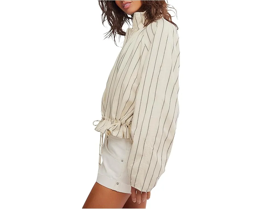 Free People Куртка Devon Striped Balloon в полоску с кулиской