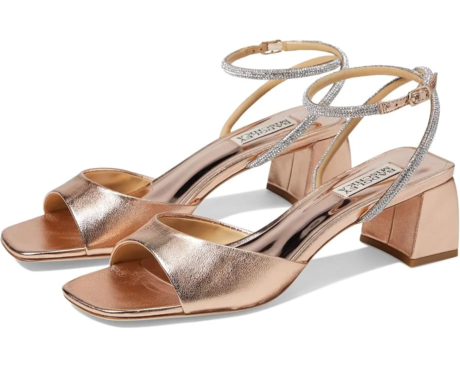 Босоножки Badgley Mischka Infinity II на низком каблуке с камнями стразами и застежкой на щиколотке