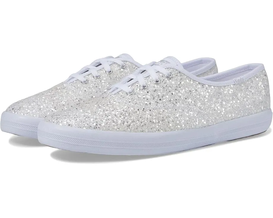 Кроссовки Keds Champion Glitter Lace Up с блестящим верхом и стелькой Softerra