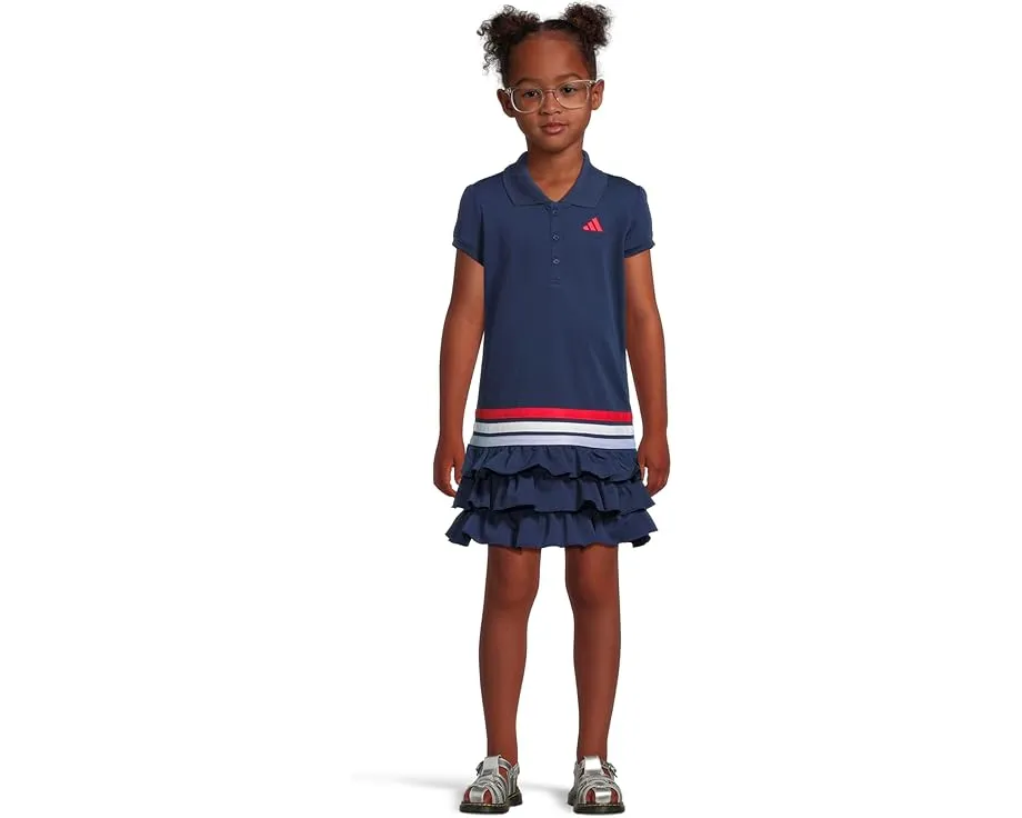 Платье-поло с рюшами для девочки от adidas Kids