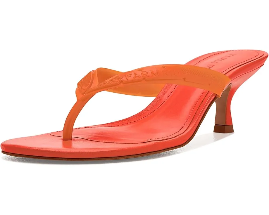 Босоножки Rob Heel Sandals от FARM Rio на каблуке с отделкой из поливинилхлорида