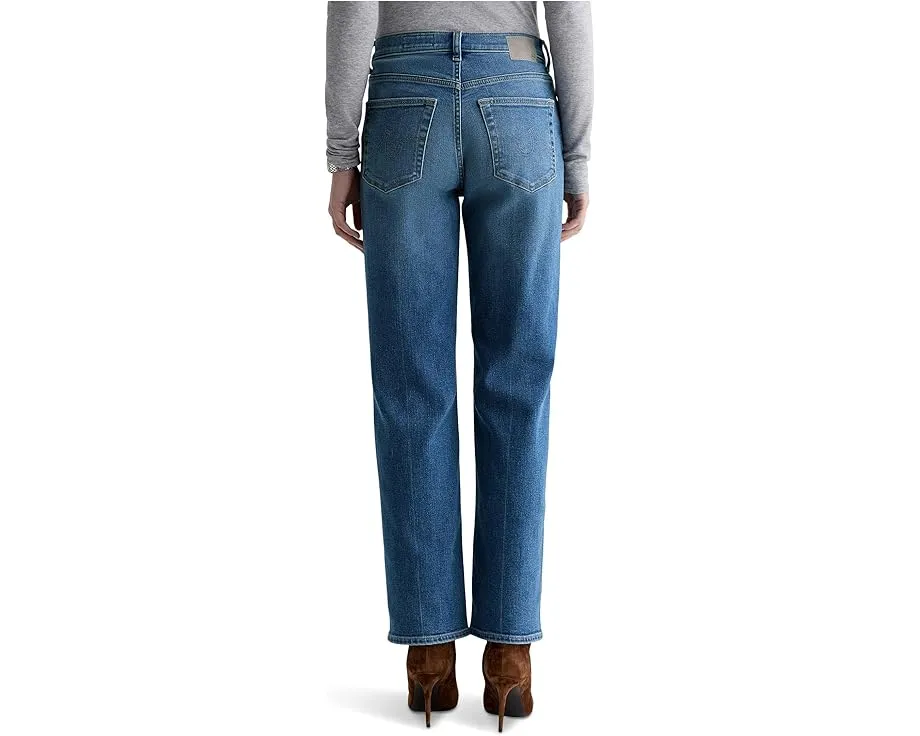 Джинсы Brinley Mid-Rise Straight с прямой средней посадкой в цвете Rewind от AG Jeans