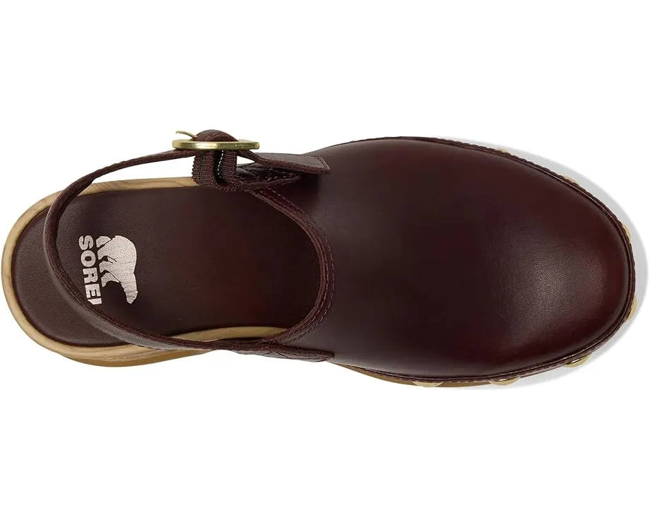 Клоги SOREL Roam'n Clog Rvt из натуральной кожи с платформой и заклепками