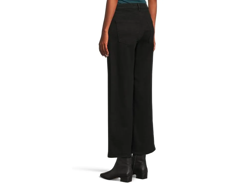 Джинсы AG Jeans Saige Mid Rise Wide Leg Crop укороченные широкие чёрные