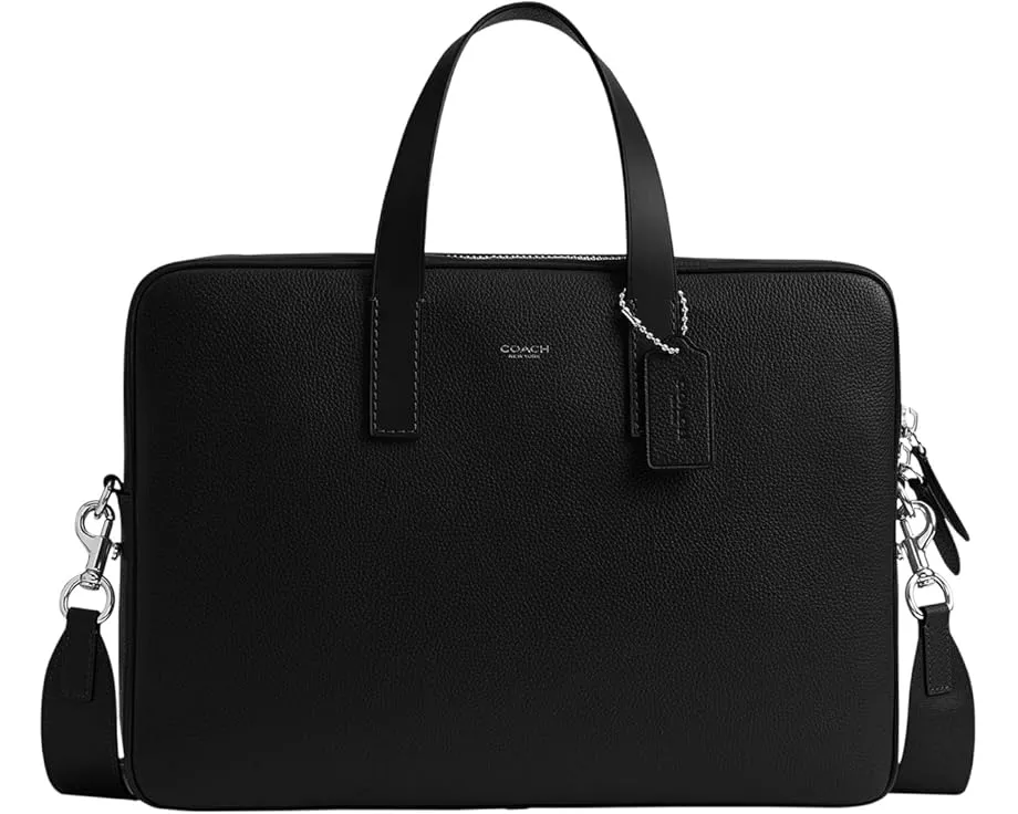 Портфель COACH Carlyle Brief Bag из полированной кожи с отделением для ноутбука