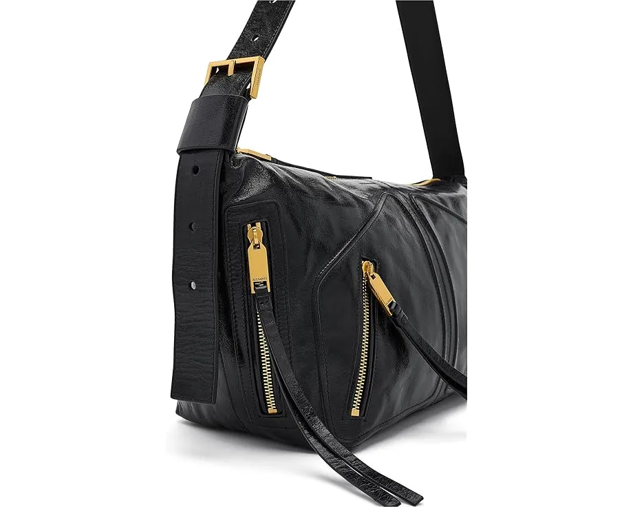 Женская сумка через плечо AllSaints Jean Rey из кожи с эффектом кракелюра