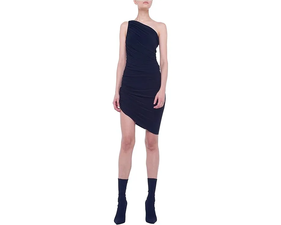 Мини-платье Norma Kamali Diana из стрейч-джерси с асимметрией