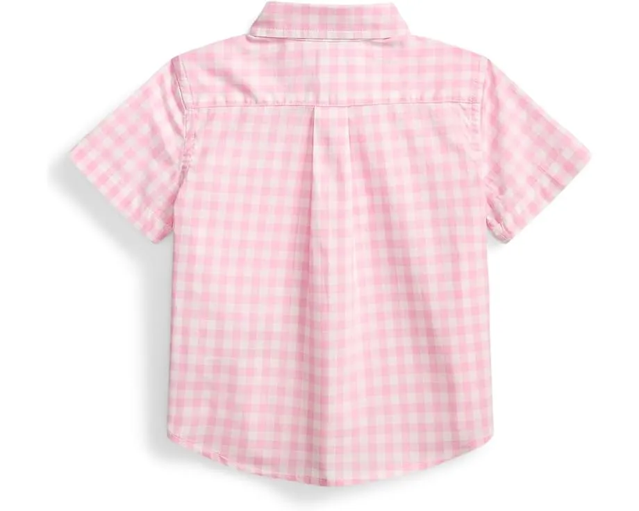 Polo Ralph Lauren Kids Рубашка из хлопкового поплина в гусиную лапку для младенцев