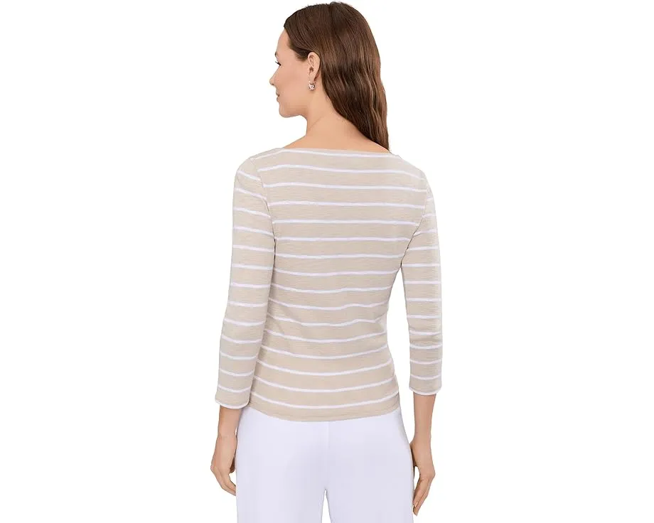 Футболка Lilla P Striped Boatneck с вырезом лодочкой и полосками