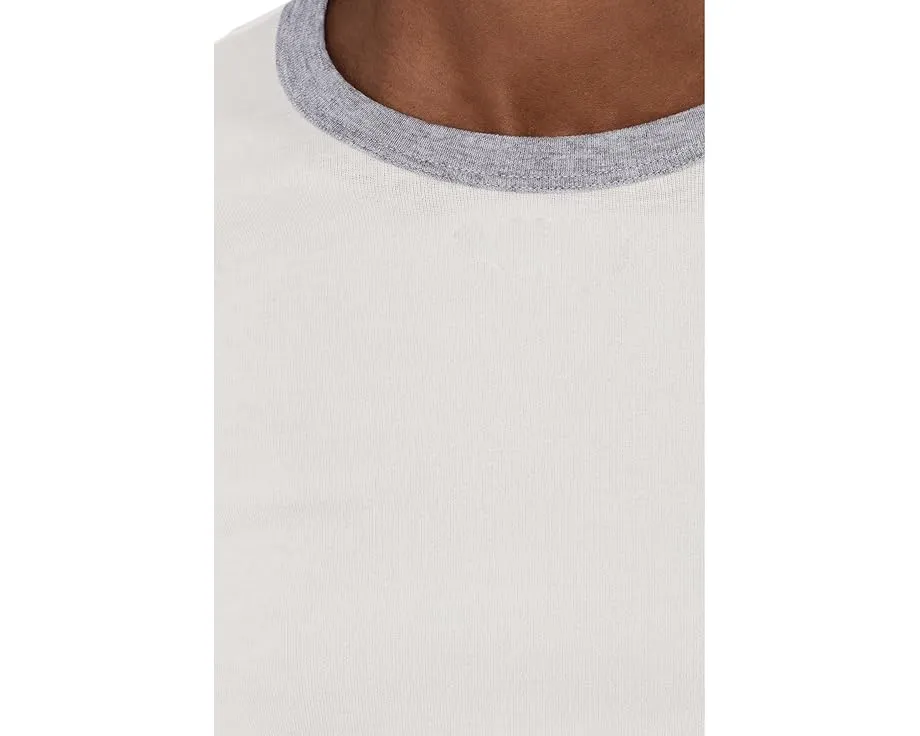 Vince футболка с длинным рукавом и контрастным воротником