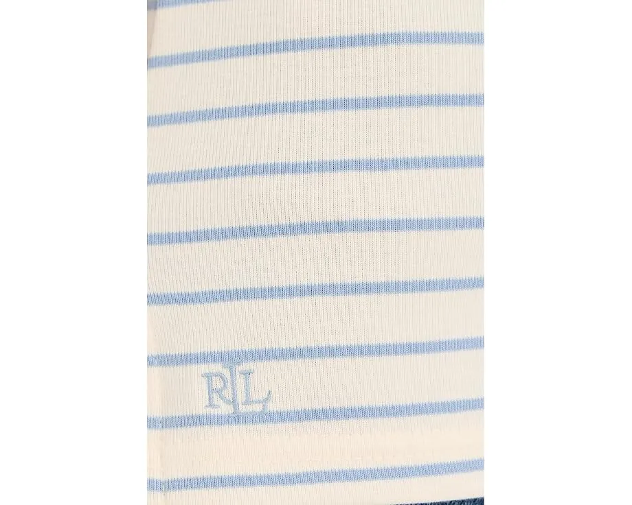 Футболка Petite Striped Stretch Cotton Boatneck Tee от Lauren Ralph Lauren