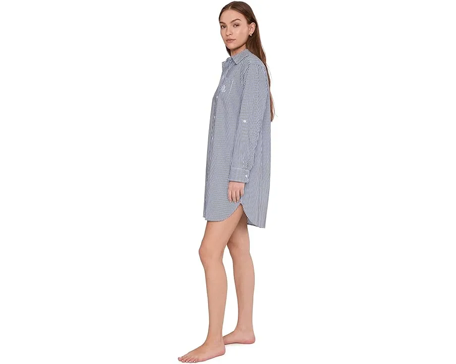 Ночная сорочка Long Sleeve Roll Tab His Shirt с цветочным принтом Lauren Ralph Lauren