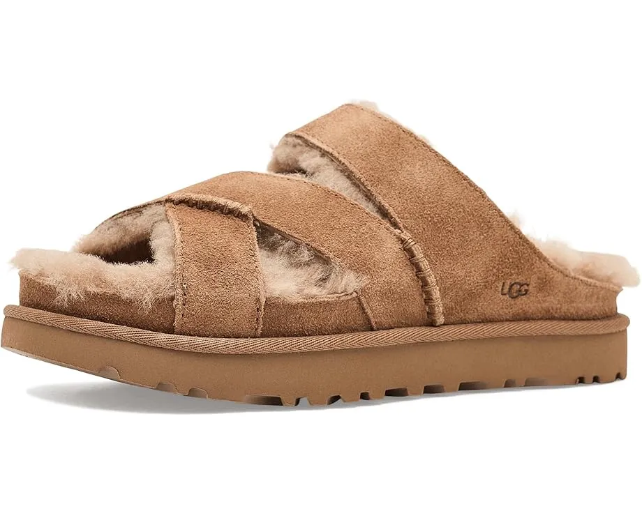 Сандалии UGG Greenport Cross Strap Slide с меховой подкладкой