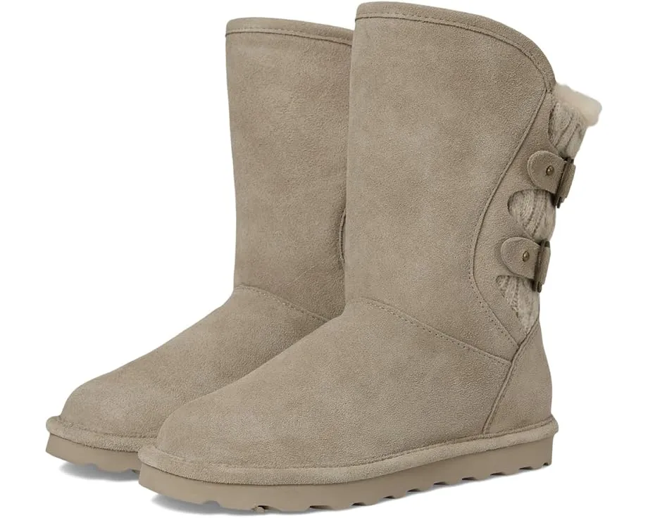 Зимние угги Bearpaw Jenni из замши с меховой отделкой и декоративной пряжкой