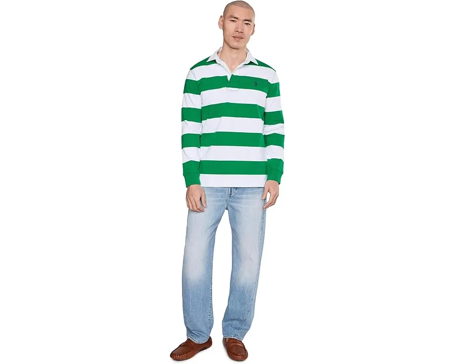 Рубашка-поло Polo Ralph Lauren Iconic Rugby с крашеной в массе полоской и вышивкой