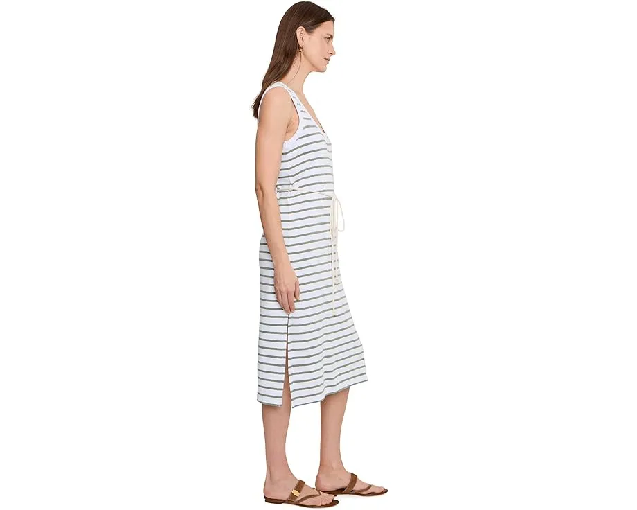 Платье-майка Lilla P Rib Stripe с боковыми разрезами и поясом