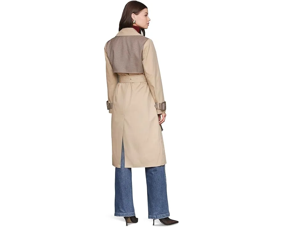 Тренч Avec Les Filles Pattern Block с узором "гусиная лапка"