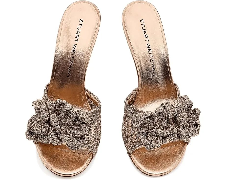 Туфли Stuart Weitzman Lotus Slide 85 с ручной вязкой и миндалевидным носком