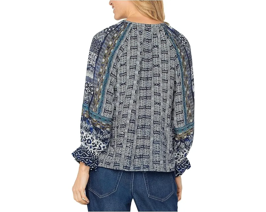 Блуза Liverpool Los Angeles с рукавом 3/4 и застежкой на пуговицы