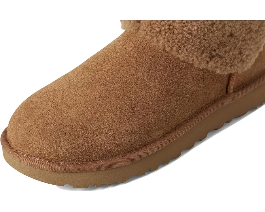 Ботинки UGG Classic Ultra Mini Maxi Curly из кудрявой овчины с тесьмой UGGbraid