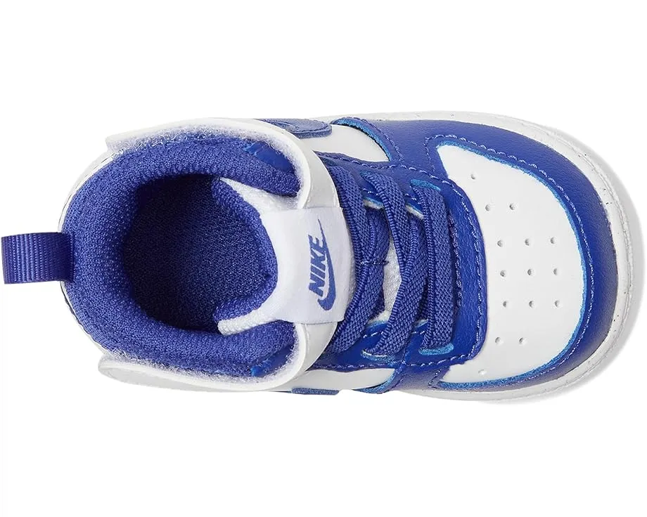 Детские кроссовки Nike Court Borough Mid 2 с застежкой на липучке из кожи