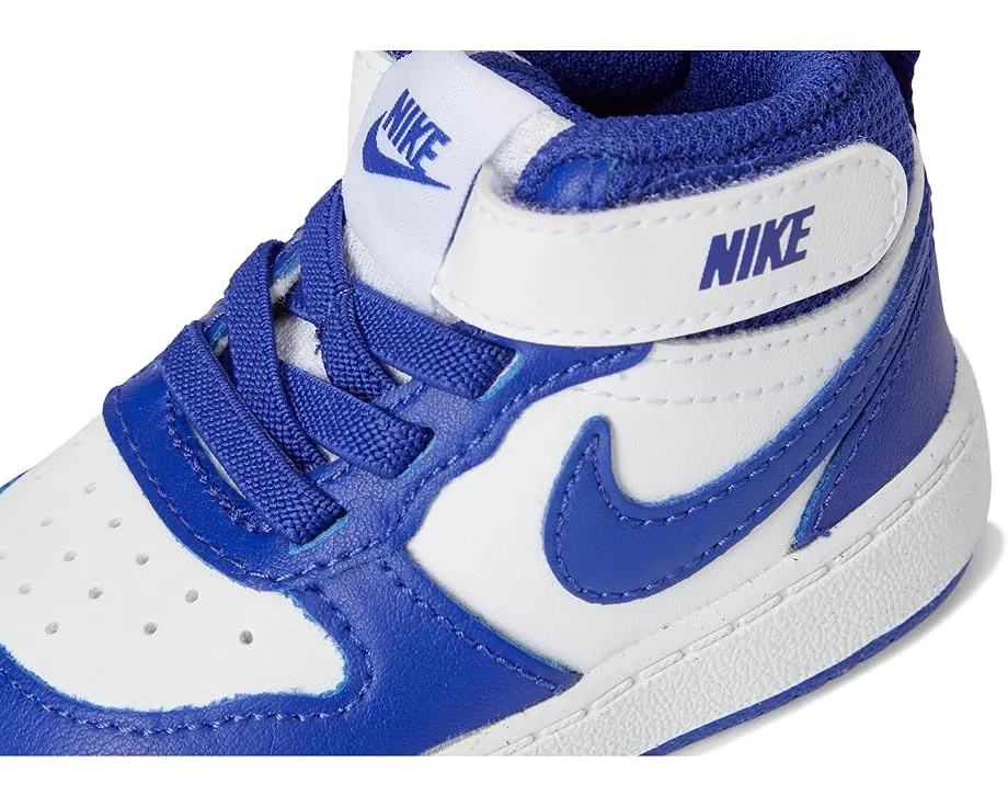 Детские кроссовки Nike Court Borough Mid 2 с застежкой на липучке из кожи