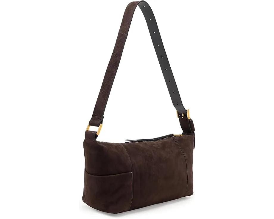 Сумка через плечо AllSaints Vega из ультрамягкой замши с двумя молниями