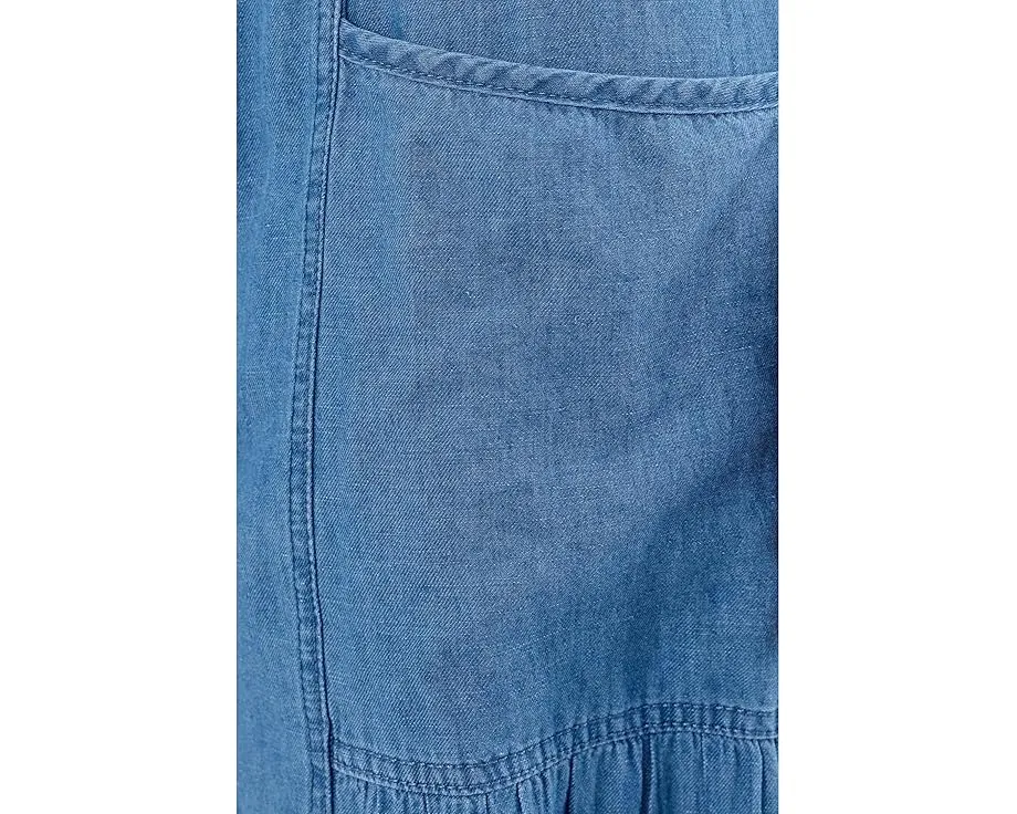 Широкие брюки XCVI Dugan Wide Leg с эластичным поясом из хлопка и льна