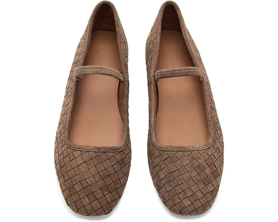 Туфли Madewell Greta Elastic Mary Jane из тисненой замши