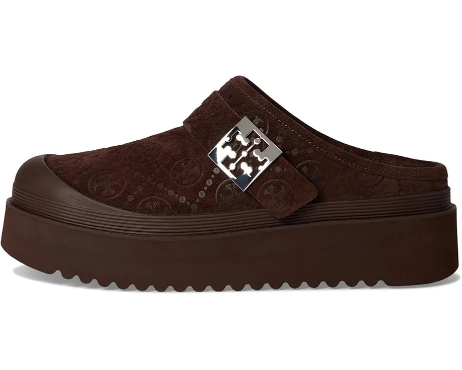 Мюли Mellow на платформе с подкладкой из овчины и фурнитурой Double T Tory Burch