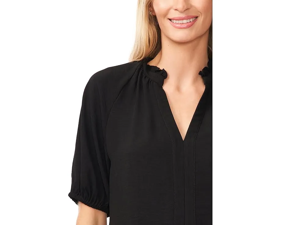 Блузка CeCe с воротником-рюшем и реглан