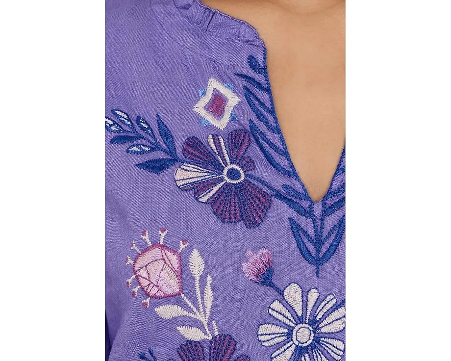 Блуза Johnny Was Adina с рюшами и нежным цветочным принтом