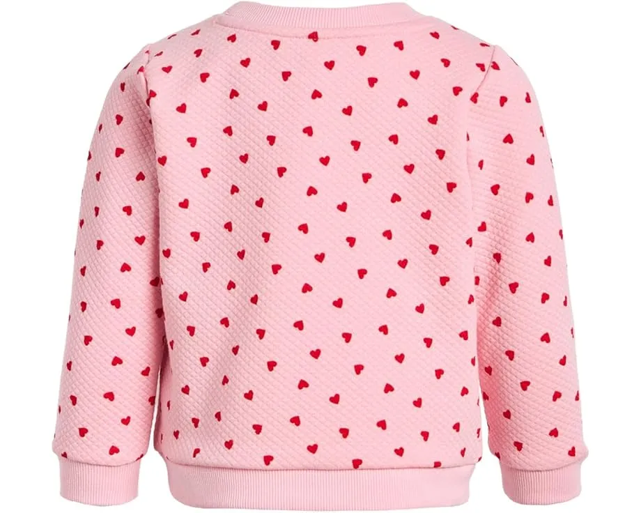 Детский свитшот Janie and Jack с рельефным узором в виде сердечек