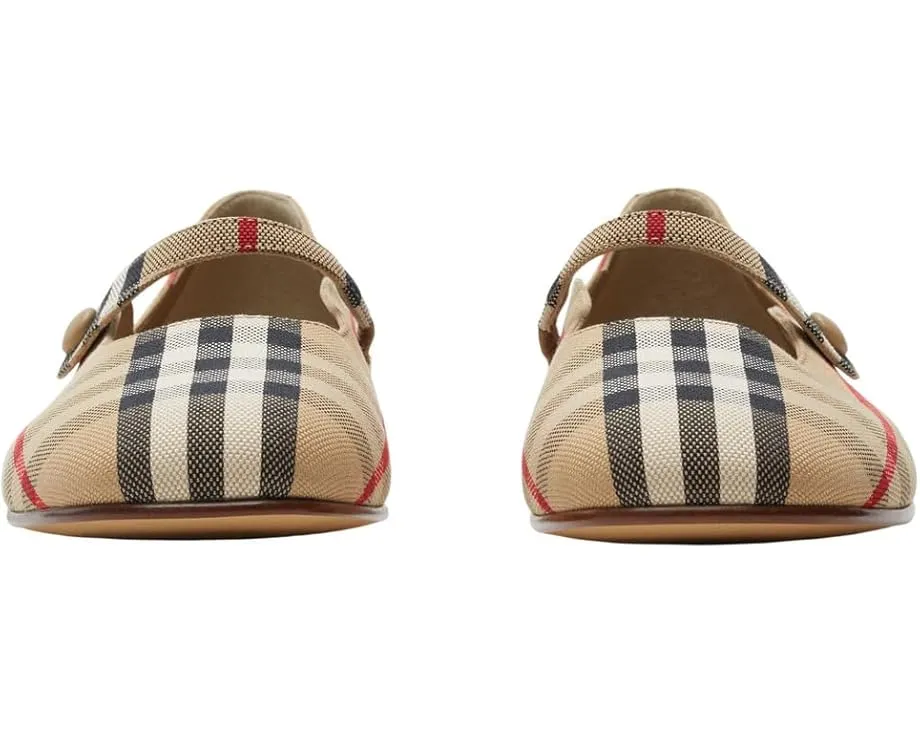 Ботинки Seth Check Burberry Kids из мягкого хлопка с клетчатым принтом