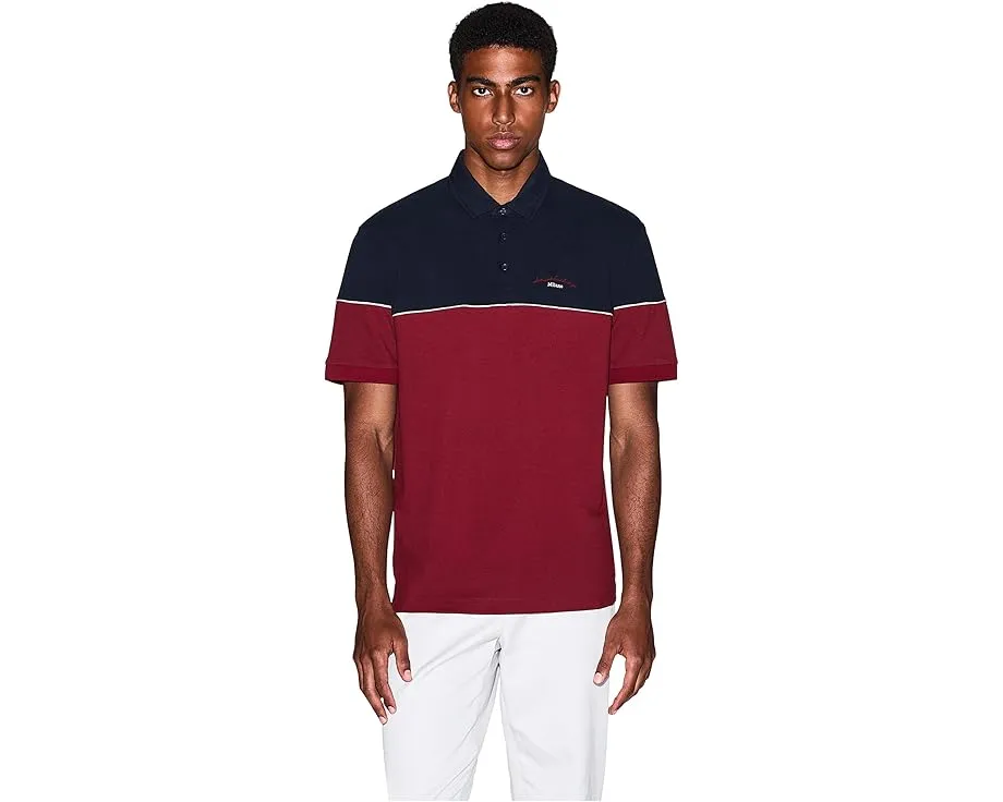 Поло Armani Exchange с цветными блоками и логотипом Script