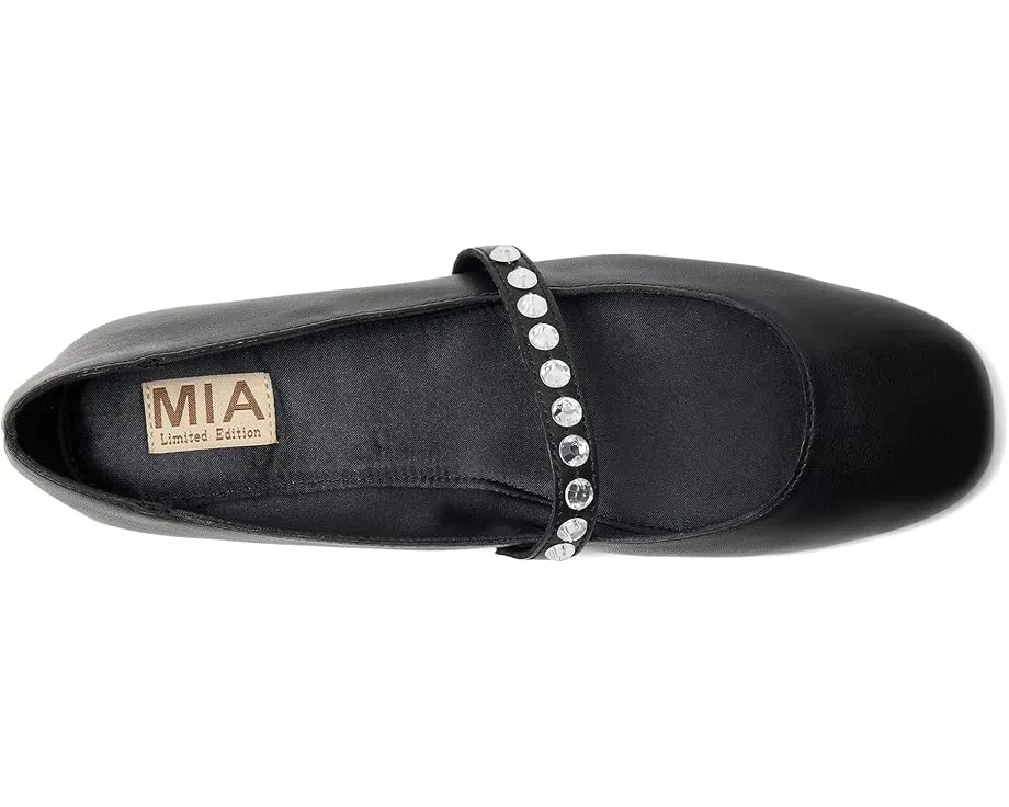 Балетки MLE-Karolin с ремешком и стразами на замше от MIA