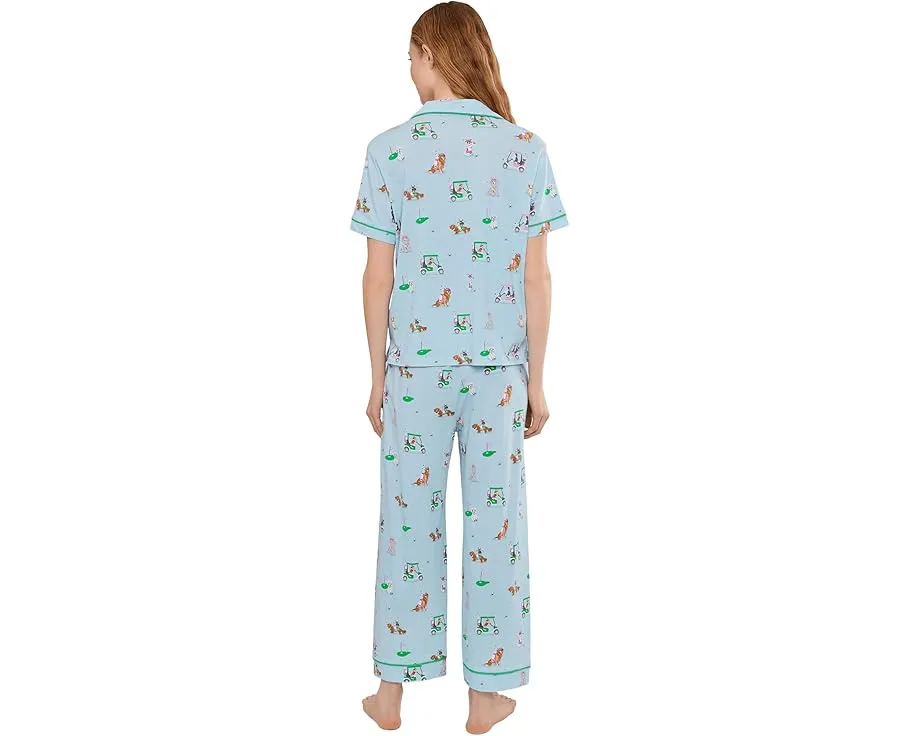 Пижамный комплект P.J. Salvage Whimsy из хлопка и модала с контрастной окантовкой