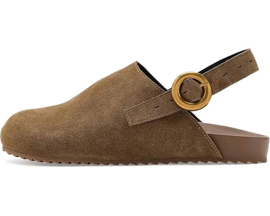 Сабо Toni Suede Clogs от Amie Rafa на танкетке серо-коричневые