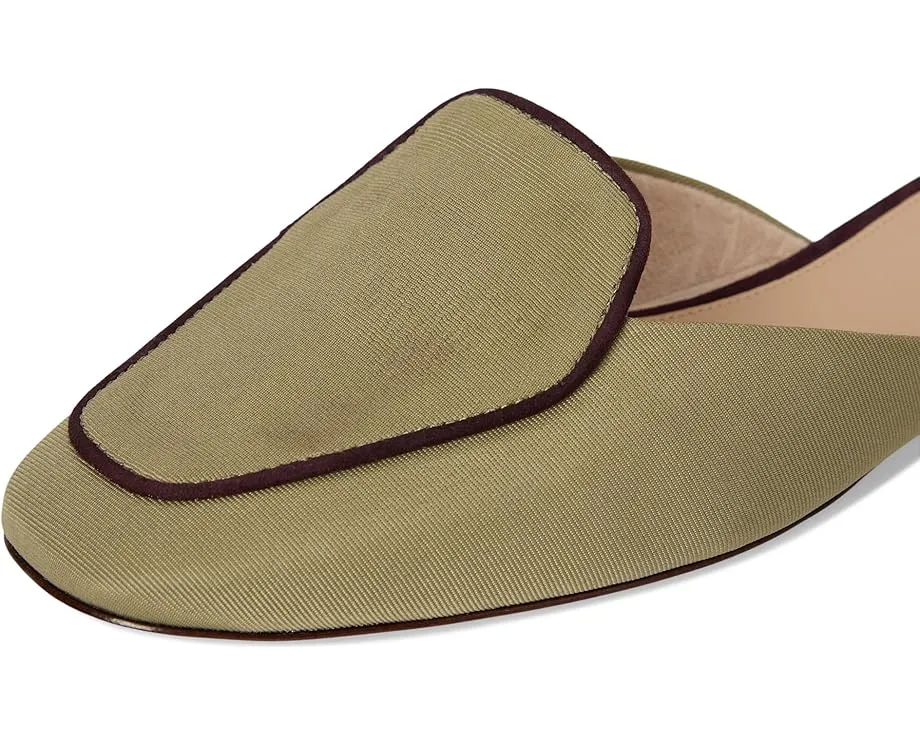 Туфли-мюли Veronica Beard Moritz из ткани faille с низким каблуком и контрастной окантовкой