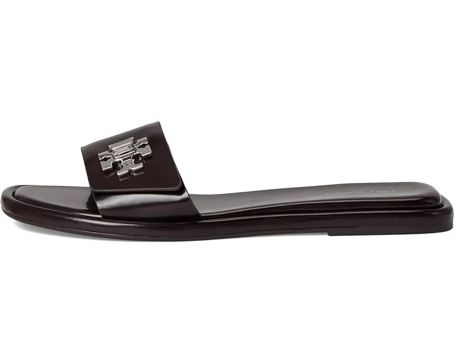 Сандалии Tory Burch T Lock Slide с широким ремешком и логотипом
