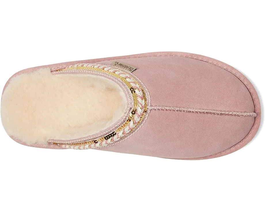 Домашние тапочки Bearpaw Tanya из замши с шерстяной подкладкой и защитой Bear Coat