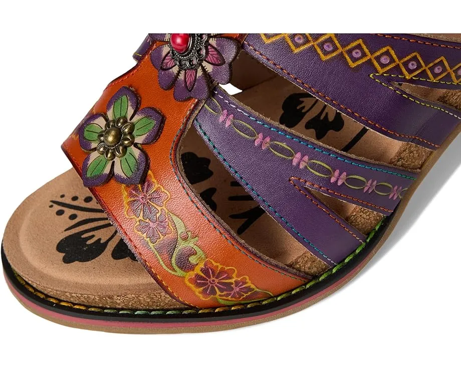 L'Artiste by Spring Step Сандалии Galfriday с миндалевидным носком и ручной росписью