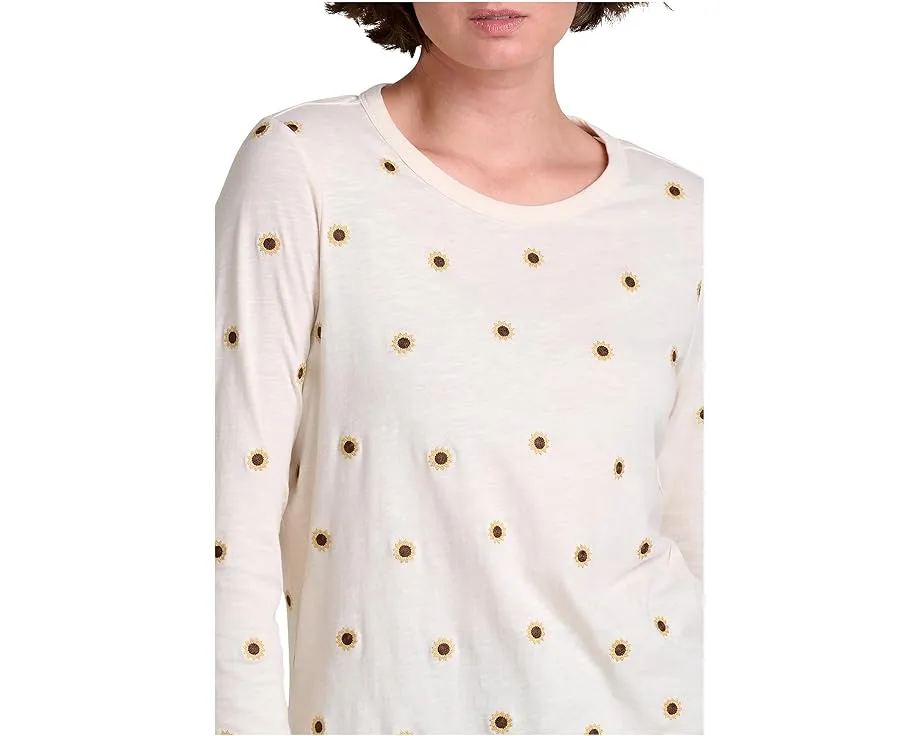 Свитшот Toad&Co Primo Long Sleeve Crew с вышивкой из органического хлопка