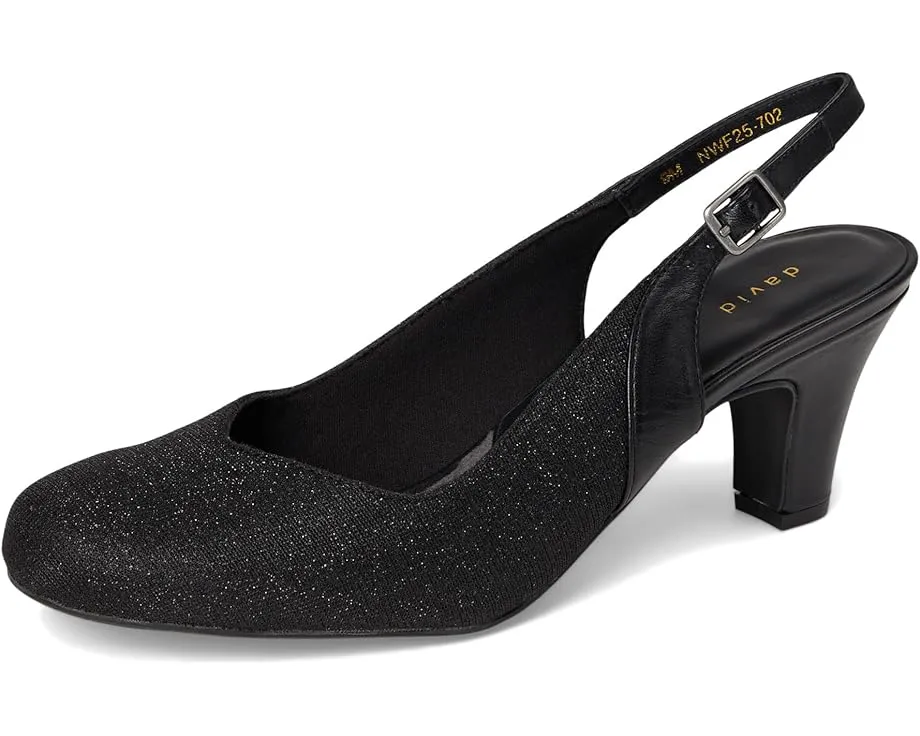 David Tate Туфли-лодочки Avenue с блестками и ремешком на щиколотке