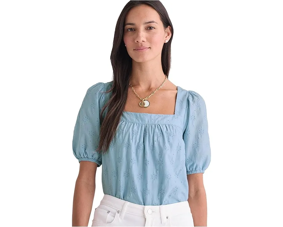 Топ Eyelet от Vineyard Vines с квадратным вырезом и ажурным узором