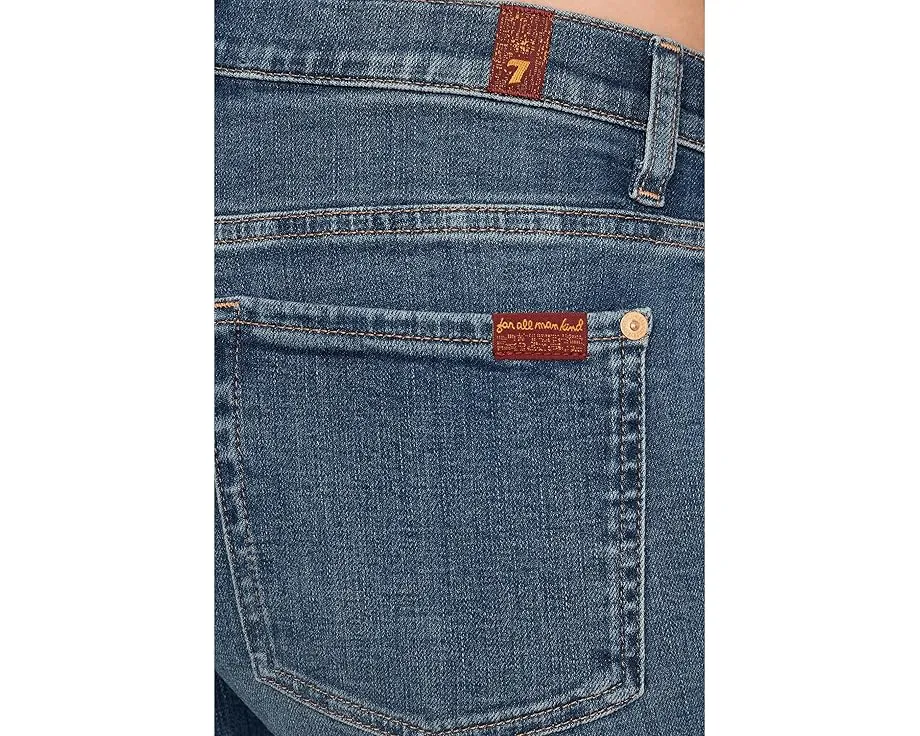 Джинсы 7 For All Mankind Cropped Dojo с широкими укороченными штанинами