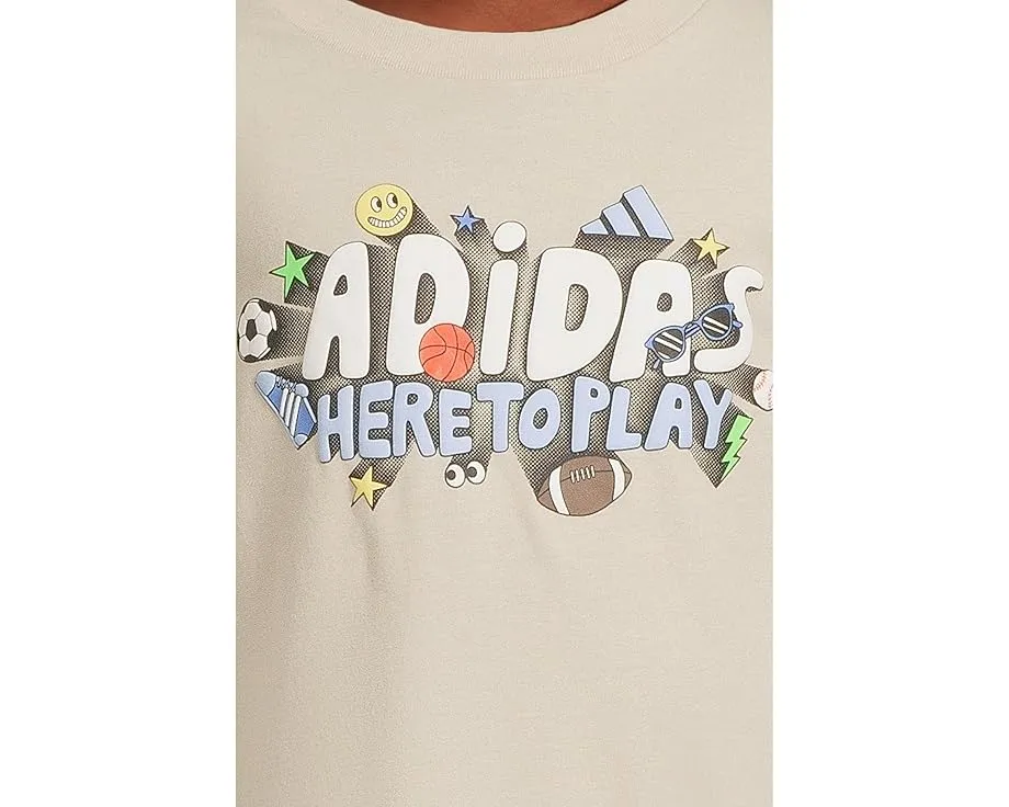 Детская футболка adidas с длинным рукавом и принтом для самовыражения